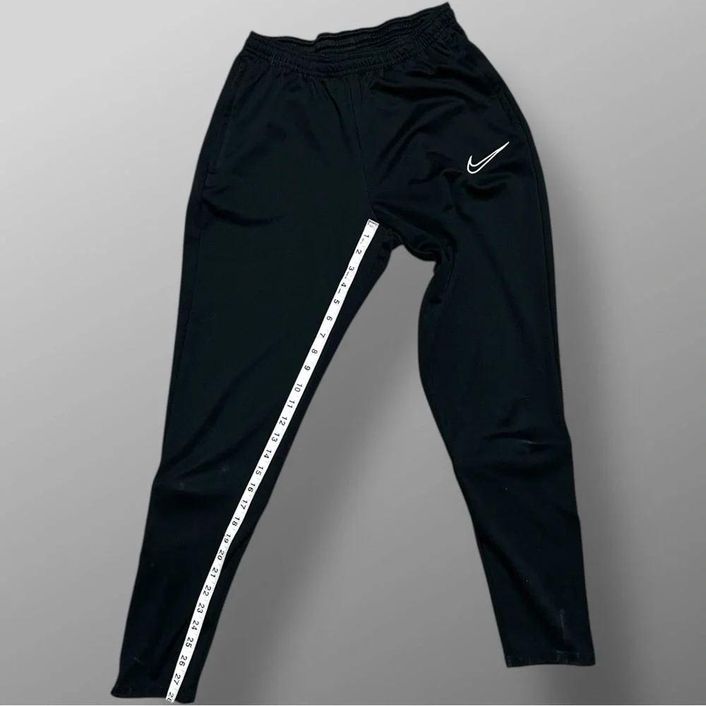 Nike Dri-FIT Black Athletic Pants Women S Elastic Drawstring Zip Ankle Pockets - Picture 8 of 11